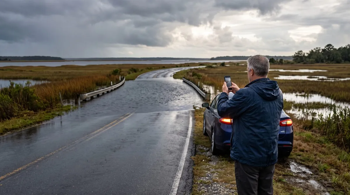 Hydroplaning accident in NC and who is at fault