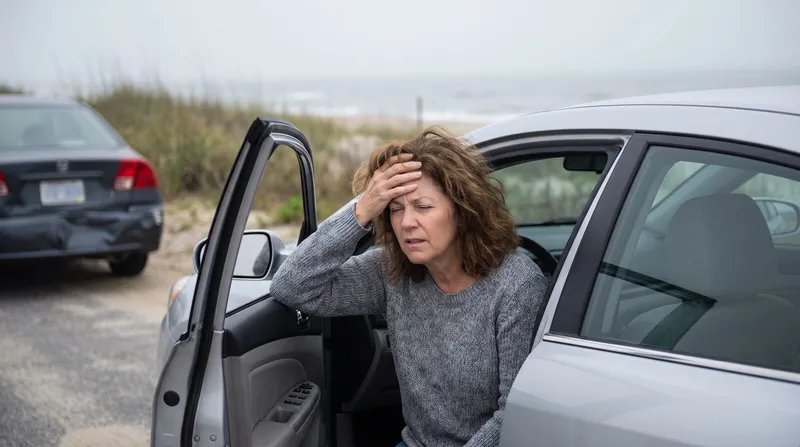 Concussion symptoms after a car accident in NC
